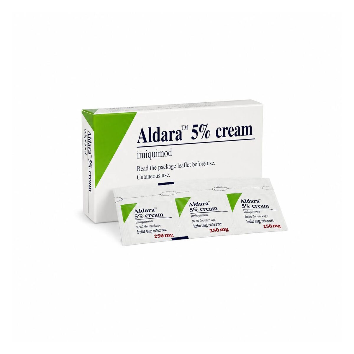 Алдара (Aldara) — имиквимод, 5%, крем, 12 пакетиков по 250 мг