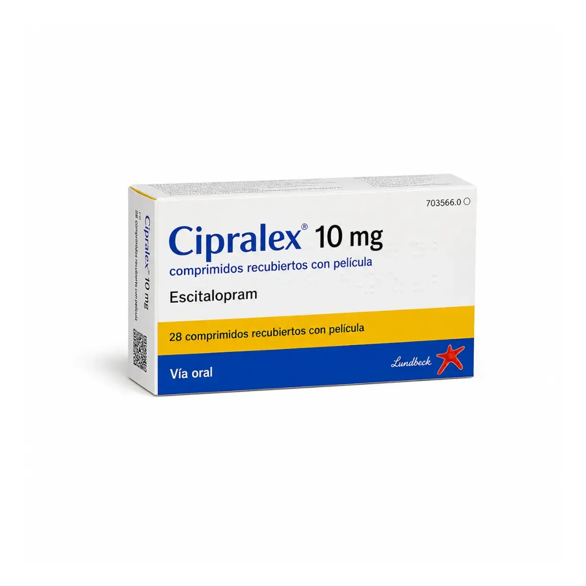 Ципралекс (Cipralex) — Эсциталопрам, 10 мг, таблетки, покрытые плёночной оболочкой, 28 шт