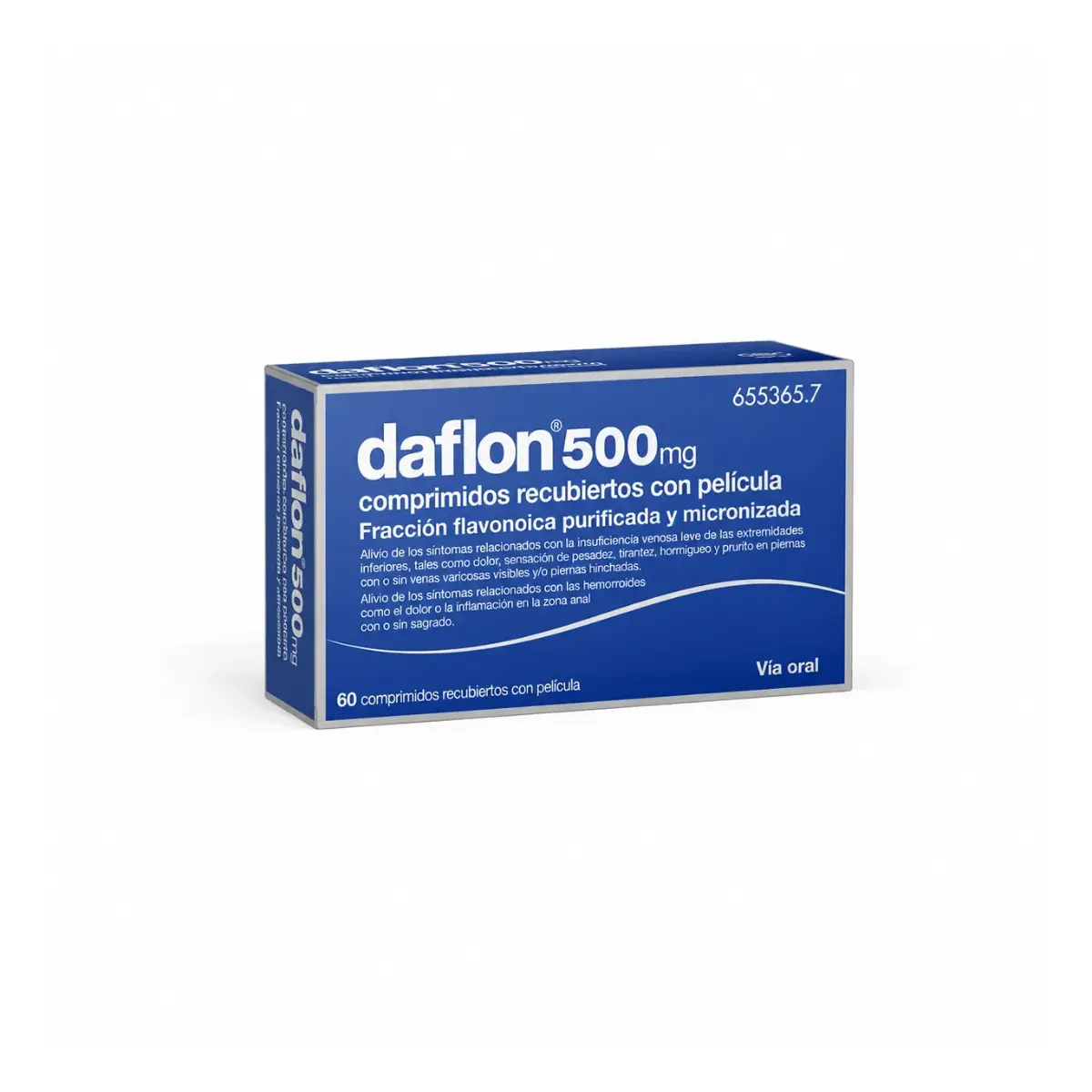 Дафлон (Daflon) 500 мг — таблетки, покрытые плёночной оболочкой, 60 шт