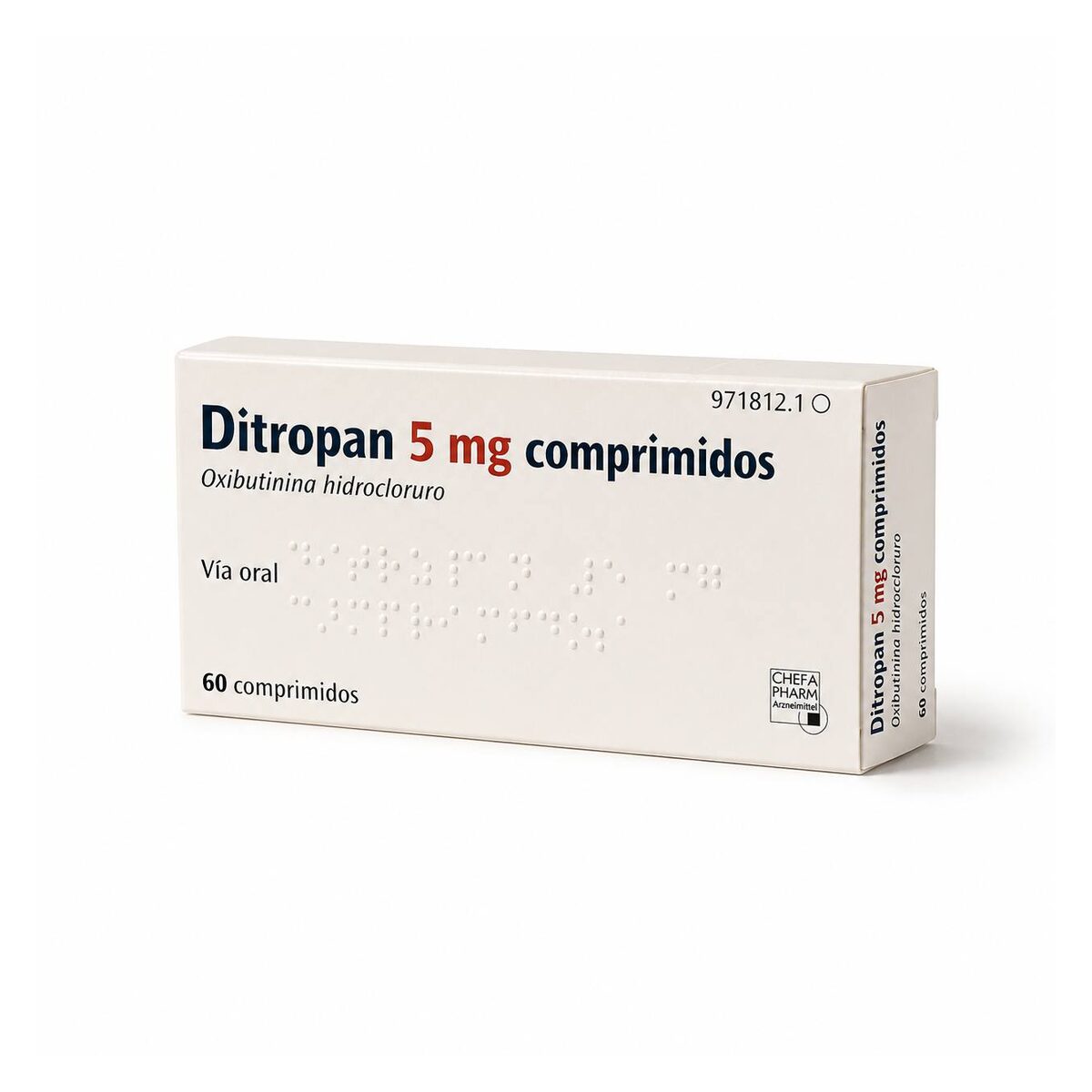 Дитропан (Ditropan) — оксибутинина гидрохлорид, 5 мг, таблетки, 60 шт.