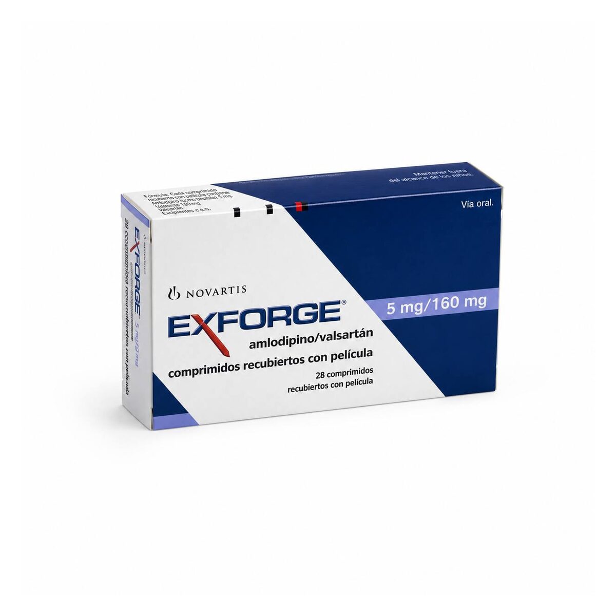 Эксфорж (Exforge) — амлодипин + валсартан 5/160 мг, таблетки, 28 шт