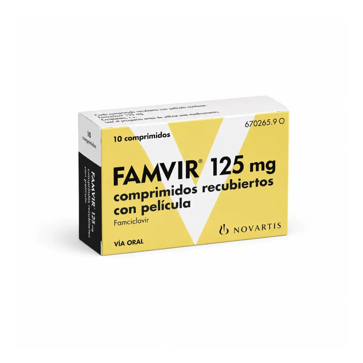 Фамвир (Famvir) — фамцикловир 125 мг, таблетки, 10 таблеток