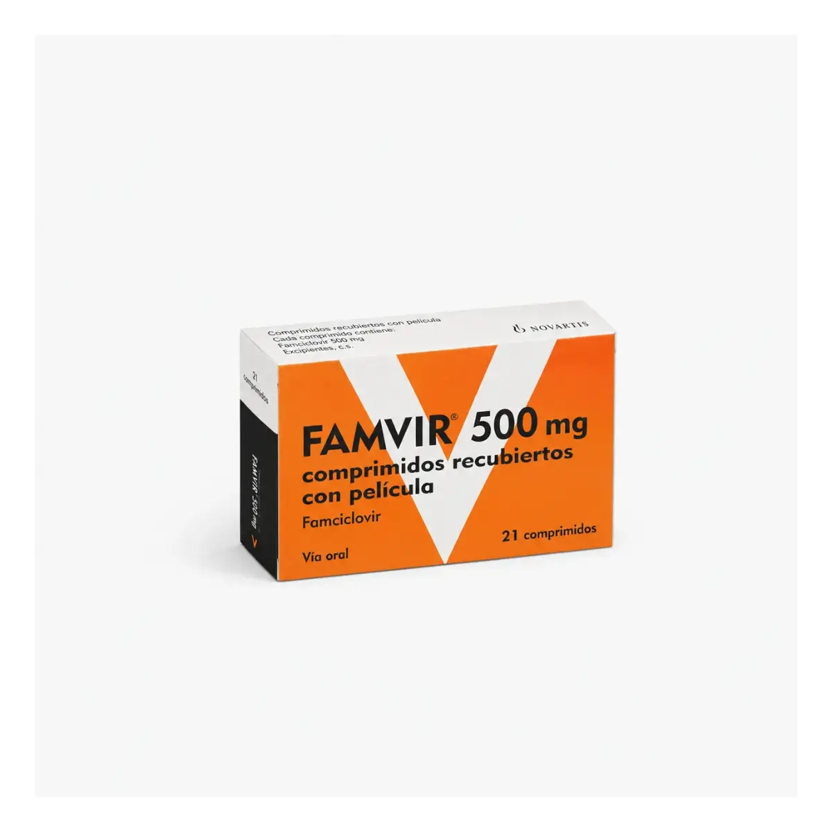 Фамвир (Famvir) — фамцикловир 500 мг, таблетки, 21 таблетка