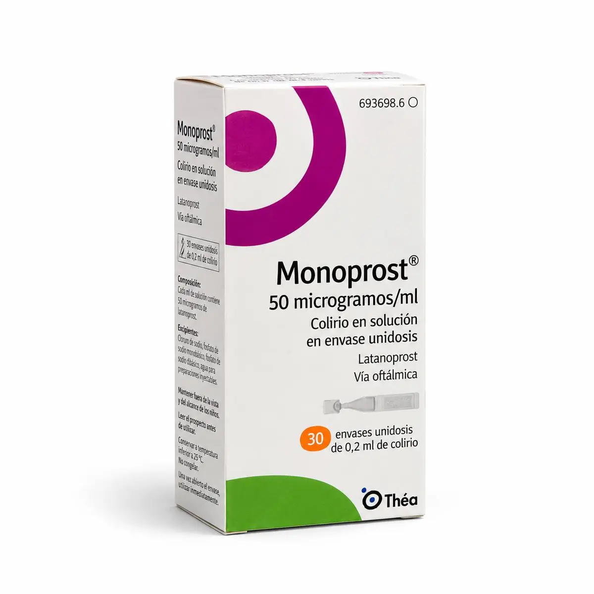 Монопрост (Monoprost) — латанопрост 50 мкг/мл, глазные капли, 30 флаконов по 0,2 мл