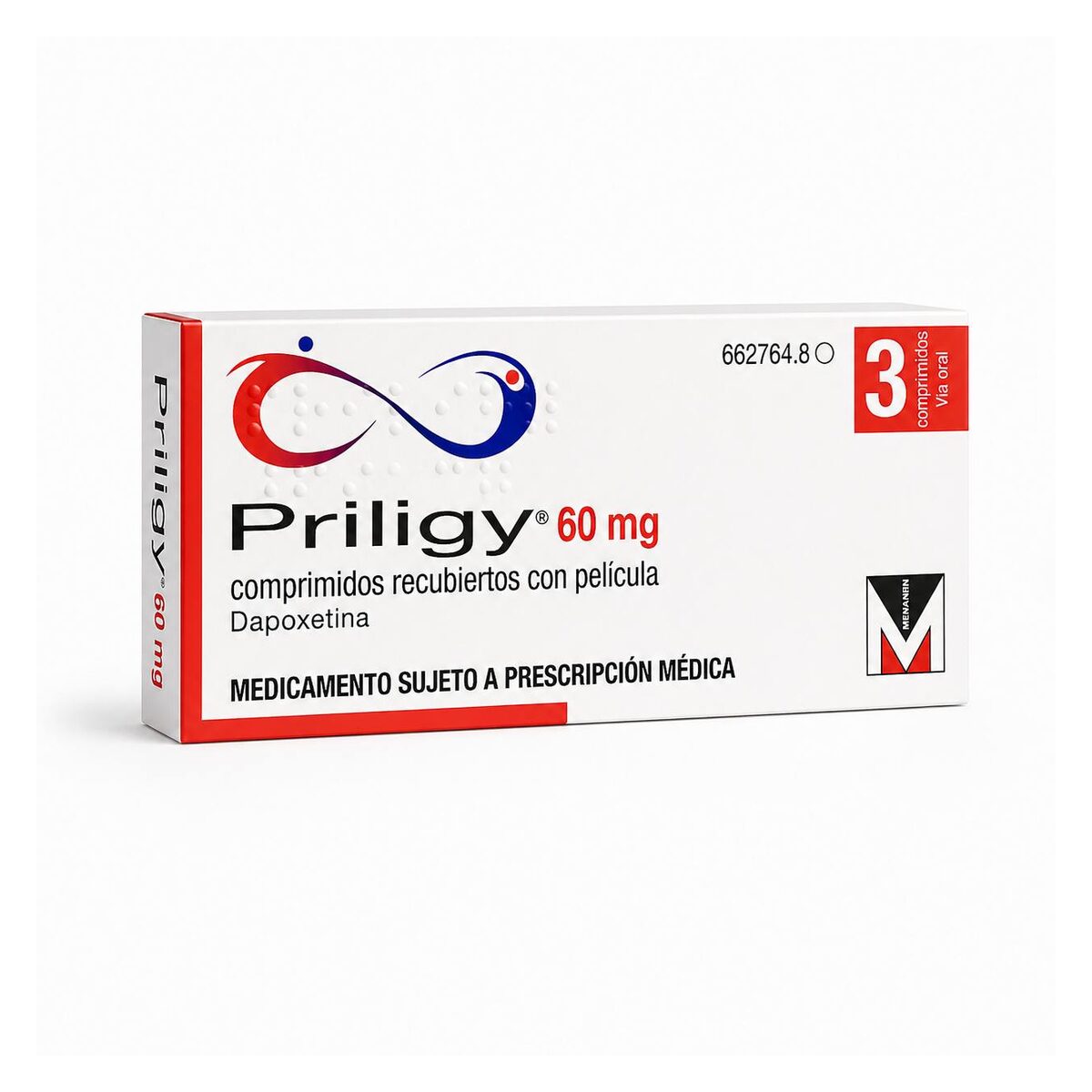 Прилиджи (Priligy) — дапоксетин 60 мг, таблетки, 3 шт