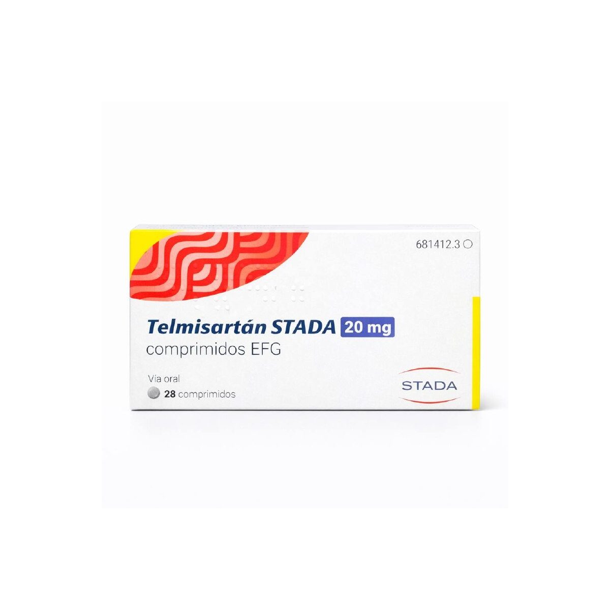 Телмисартан Стада (Telmisartán STADA) 20 мг, таблетки, 28 шт